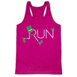 Women's Racerback Performance Tank Top - Let's Run Lucky -goneforarun Sales 2023 tr 41423 PINK MAIN