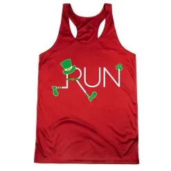 Women's Racerback Performance Tank Top - Let's Run Lucky -goneforarun Sales 2023 tr 41423 RED MAIN
