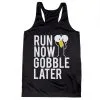 Women's Racerback Performance Tank Top - Run Now Gobble Later (Bold) -goneforarun Sales 2023 tr 41431 BLACK MAIN