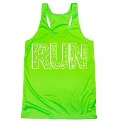 Women's Racerback Performance Tank Top - Run With Inspiration -goneforarun Sales 2023 tr 41432 LIME MAIN