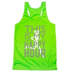 Women's Racerback Performance Tank Top - This Is My Happy Hour -goneforarun Sales 2023 tr 41433 LIME MAIN