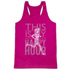 Women's Racerback Performance Tank Top - This Is My Happy Hour -goneforarun Sales 2023 tr 41433 PINK MAIN