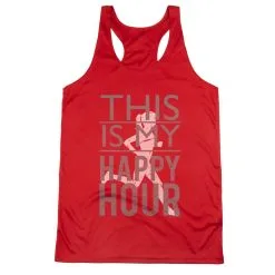 Women's Racerback Performance Tank Top - This Is My Happy Hour -goneforarun Sales 2023 tr 41433 RED MAIN