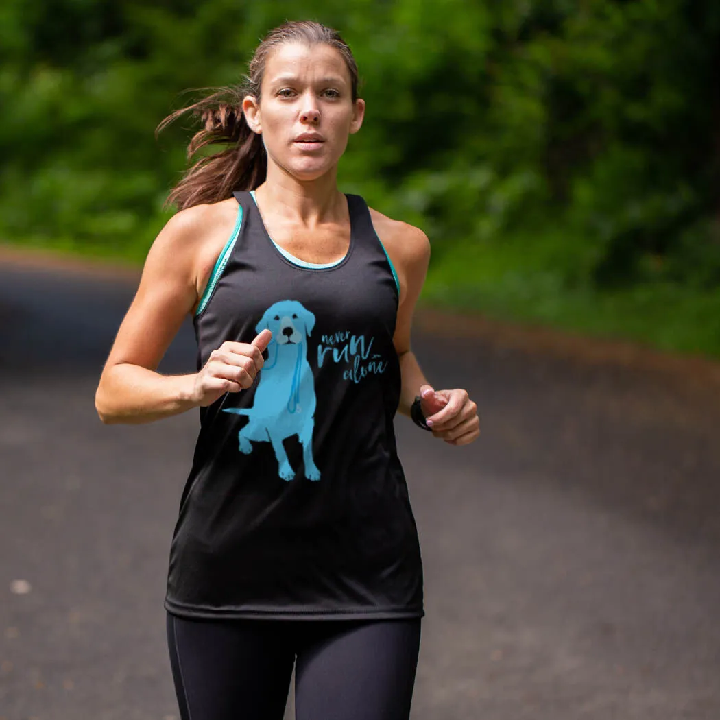 Women's Racerback Performance Tank Top - Never Run Alone 6 Women's Racerback Performance Tank Top - Never Run Alone - Image 4