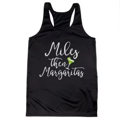 Women's Racerback Performance Tank Top - Miles Then Margaritas -goneforarun Sales 2023 tr 41446 BLACK MAIN