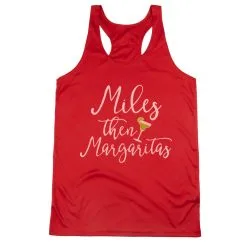 Women's Racerback Performance Tank Top - Miles Then Margaritas -goneforarun Sales 2023 tr 41446 RED MAIN