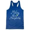 Women's Racerback Performance Tank Top - Miles Then Margaritas -goneforarun Sales 2023 tr 41446 ROYAL MAIN