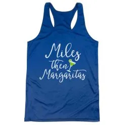 Women's Racerback Performance Tank Top - Miles Then Margaritas