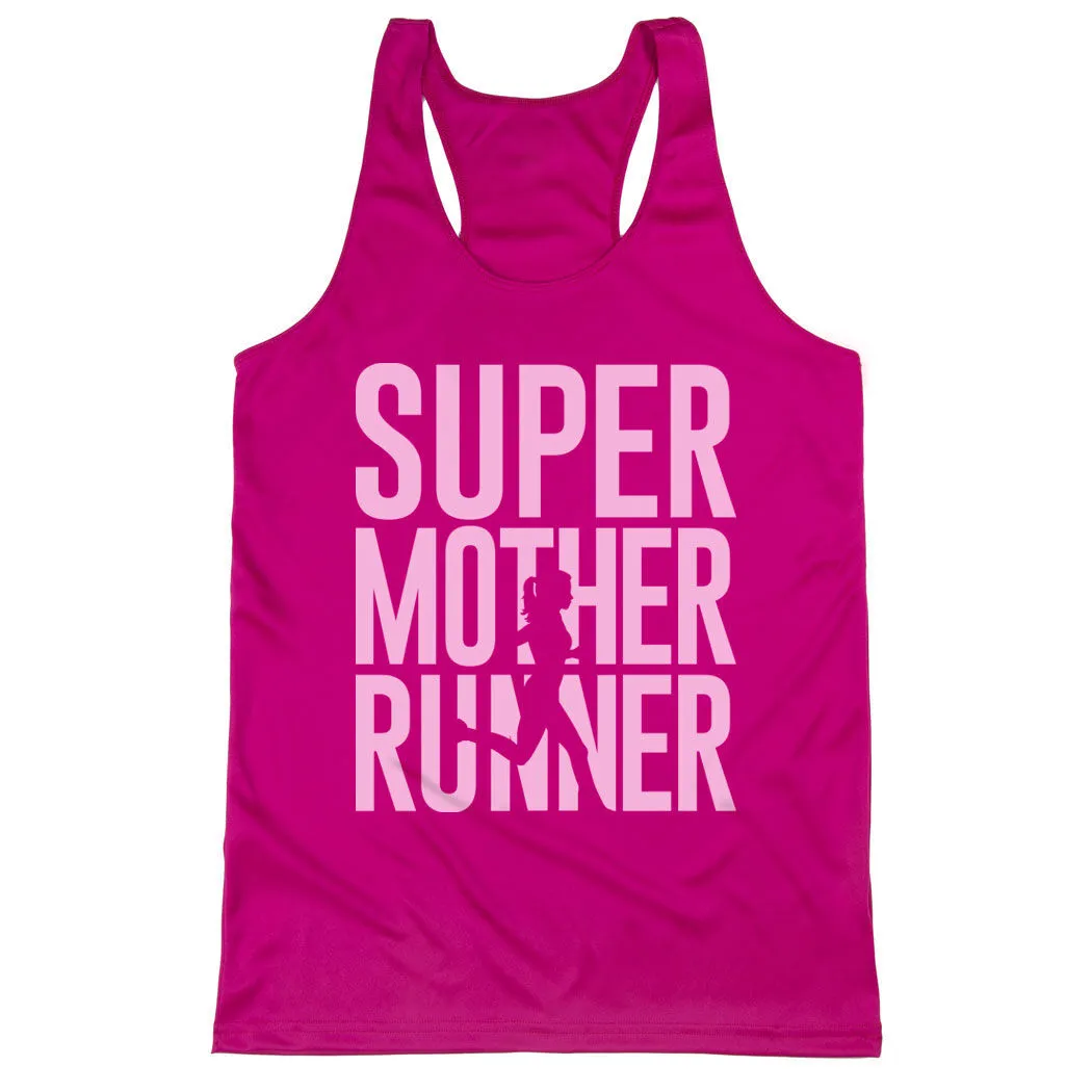 Women's Racerback Performance Tank Top - Super Mother Runner 3 Women's Racerback Performance Tank Top - Super Mother Runner