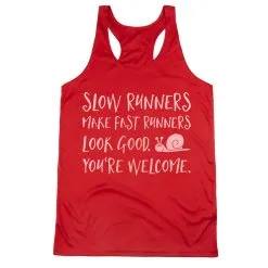 Women's Racerback Performance Tank Top - Slow Runners -goneforarun Sales 2023 tr 41451 RED MAIN