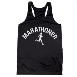 Women's Racerback Performance Tank Top - Marathoner Girl -goneforarun Sales 2023 tr 41455 BLACK MAIN