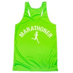 Women's Racerback Performance Tank Top - Marathoner Girl -goneforarun Sales 2023 tr 41455 LIME MAIN