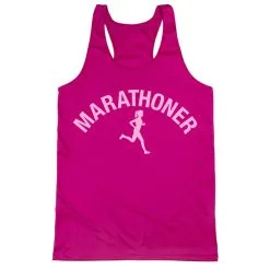 Women's Racerback Performance Tank Top - Marathoner Girl -goneforarun Sales 2023 tr 41455 PINK MAIN