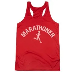 Women's Racerback Performance Tank Top - Marathoner Girl -goneforarun Sales 2023 tr 41455 RED MAIN