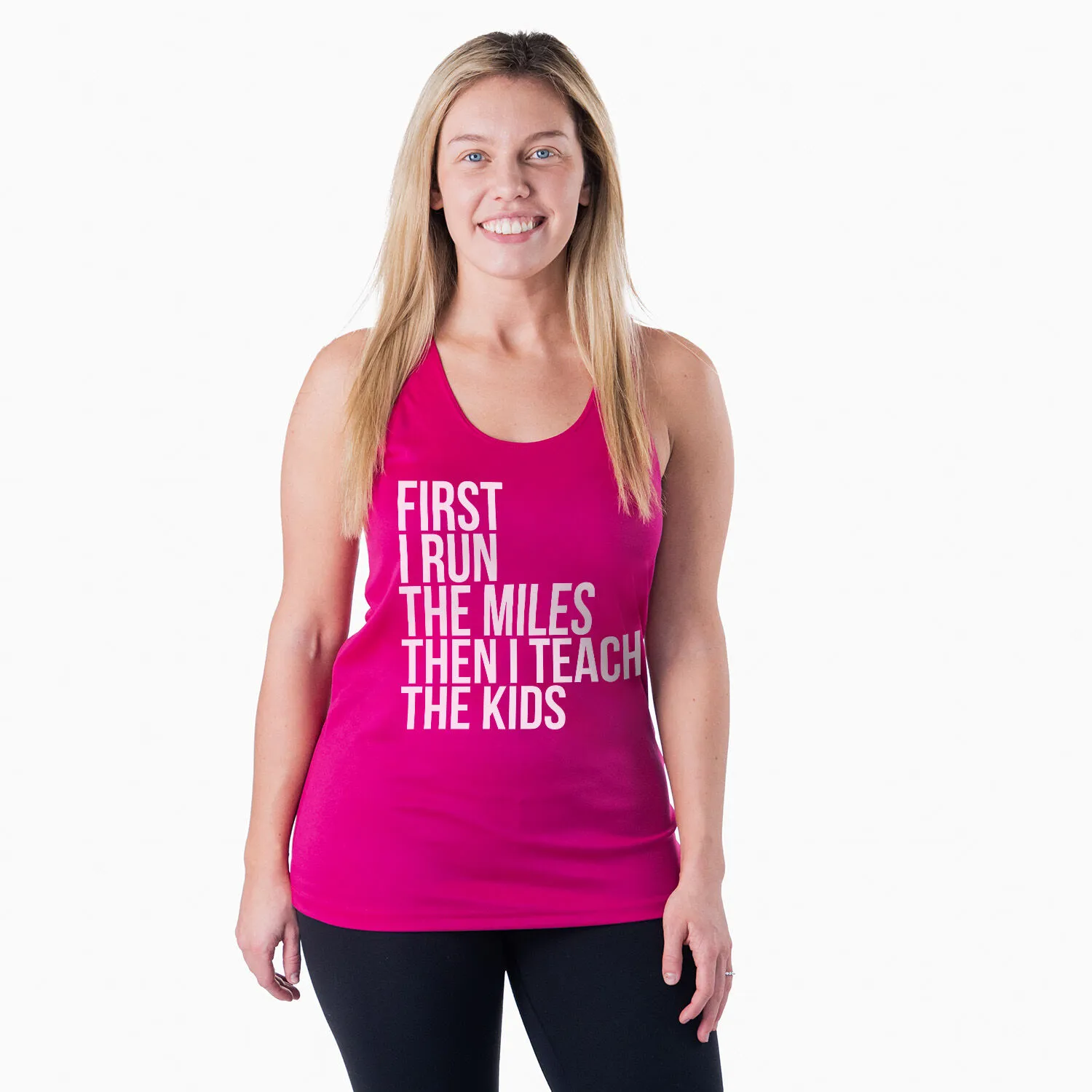 Women's Racerback Performance Tank Top - Then I Teach The Kids 4 Women's Racerback Performance Tank Top - Then I Teach The Kids - Image 2