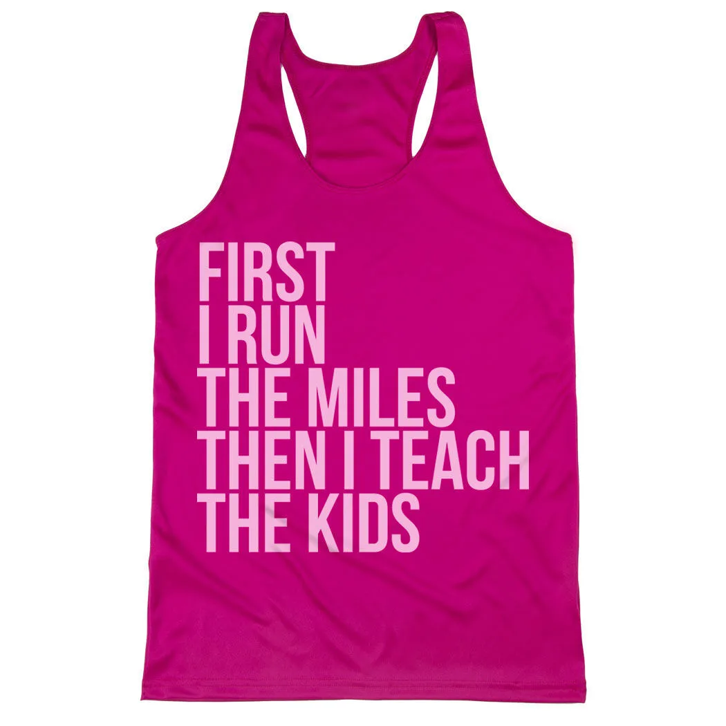 Women's Racerback Performance Tank Top - Then I Teach The Kids 3 Women's Racerback Performance Tank Top - Then I Teach The Kids