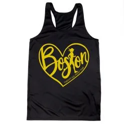 Women's Racerback Performance Tank Top - Love The Run Boston 26.2 -goneforarun Sales 2023 tr 41461 BLACK MAIN