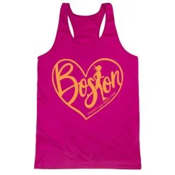 Women's Racerback Performance Tank Top - Love The Run Boston 26.2 -goneforarun Sales 2023 tr 41461 PINK MAIN