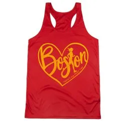 Women's Racerback Performance Tank Top - Love The Run Boston 26.2 -goneforarun Sales 2023 tr 41461 RED MAIN