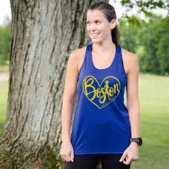 Women's Racerback Performance Tank Top - Love The Run Boston 26.2 -goneforarun Sales 2023 tr 41461 ROYAL MODEL