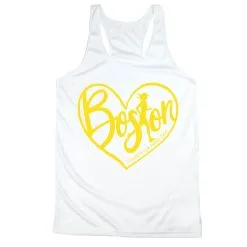 Women's Racerback Performance Tank Top - Love The Run Boston 26.2 -goneforarun Sales 2023 tr 41461 WHITE MAIN