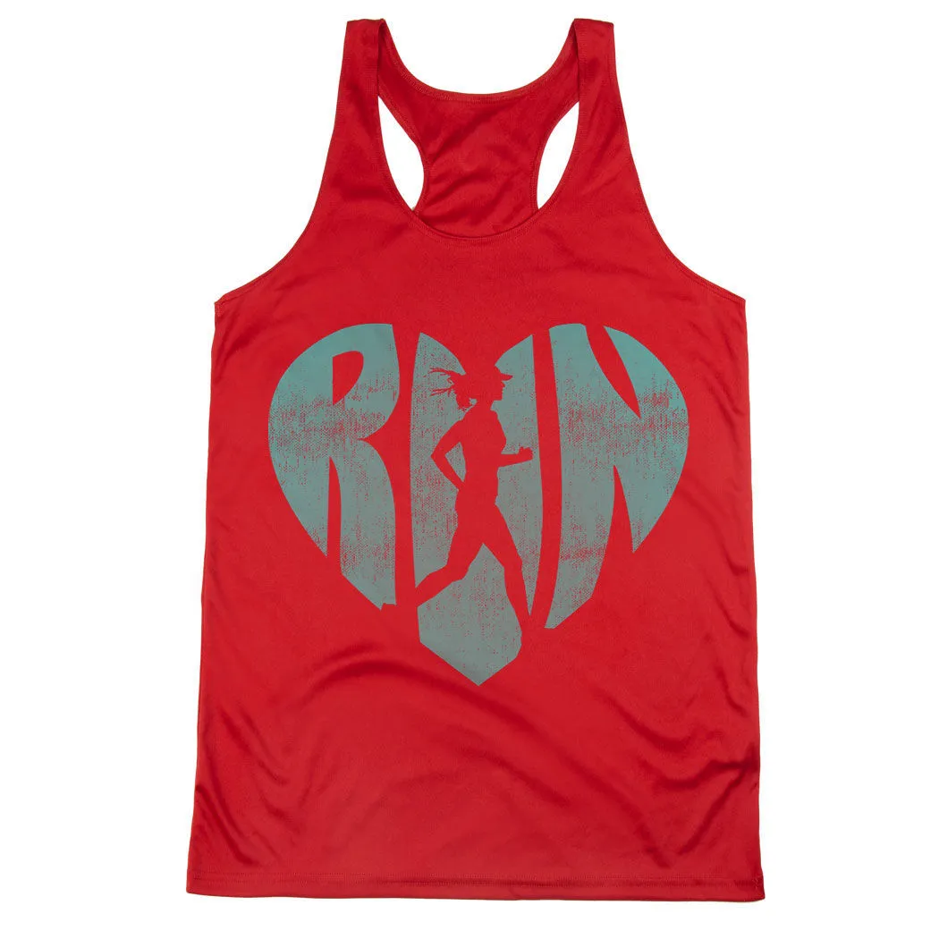 Women's Racerback Performance Tank Top - Love The Run 10 Women's Racerback Performance Tank Top - Love The Run - Image 8