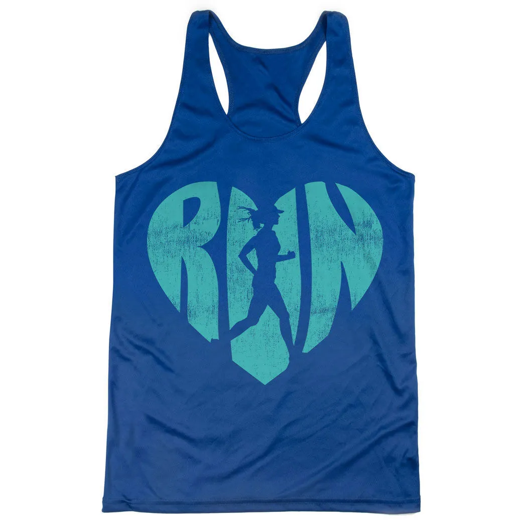 Women's Racerback Performance Tank Top - Love The Run 11 Women's Racerback Performance Tank Top - Love The Run - Image 9