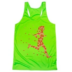 Women's Racerback Performance Tank Top - Heartfelt Runner Girl -goneforarun Sales 2023 tr 41472 LIME MAIN