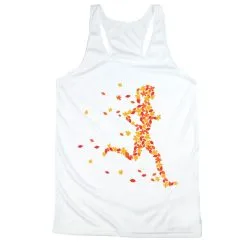 Women's Racerback Performance Tank Top - Autumn Runner Girl