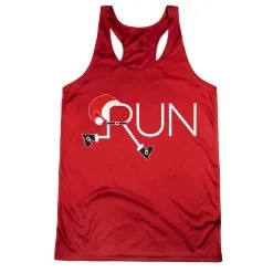 Women's Racerback Performance Tank Top - Let's Run For Christmas