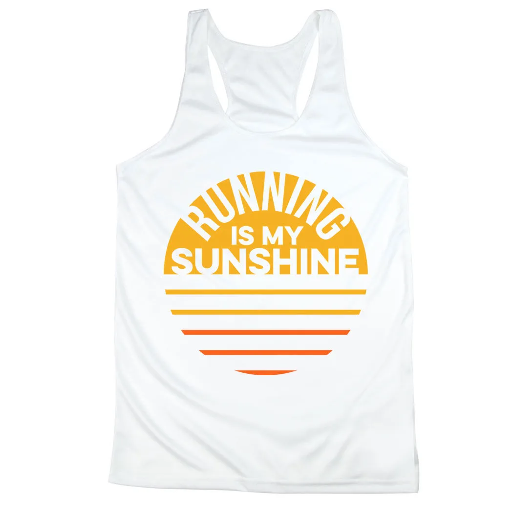 Women's Racerback Performance Tank Top - Running Is My Sunshine 3 Women's Racerback Performance Tank Top - Running Is My Sunshine