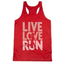 Women's Racerback Performance Tank Top - Live Love Run Silhouette -goneforarun Sales 2023 tr 41483 RED MAIN