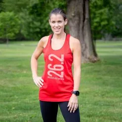 Women's Racerback Performance Tank Top - 26.2 Marathon Vertical -goneforarun Sales 2023 tr 41484 RED MODEL
