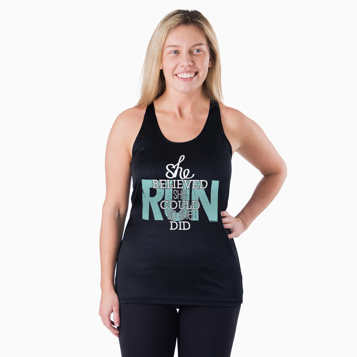 Women's Racerback Performance Tank Top - She Believed She Could So She Did 4 Women's Racerback Performance Tank Top - She Believed She Could So She Did - Image 2