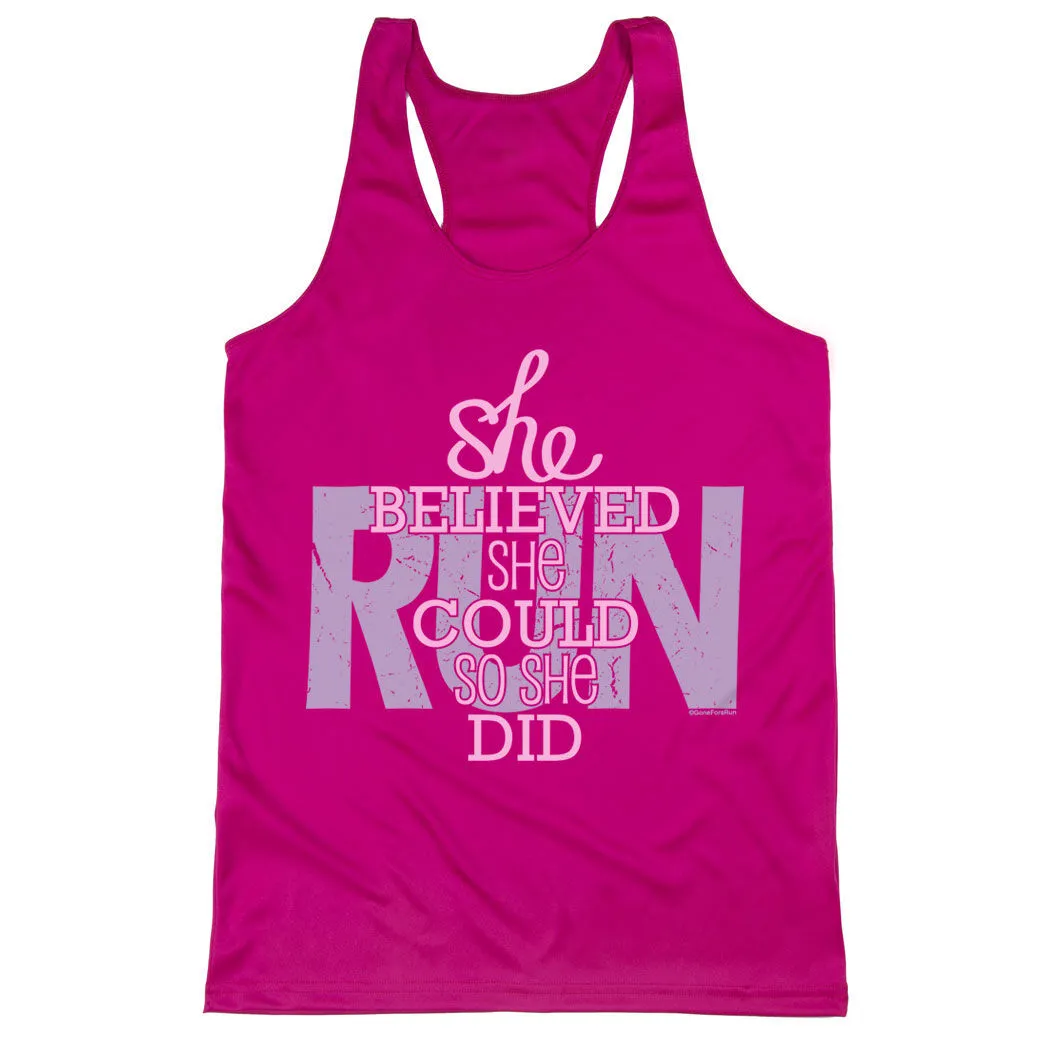 Women's Racerback Performance Tank Top - She Believed She Could So She Did 8 Women's Racerback Performance Tank Top - She Believed She Could So She Did - Image 6