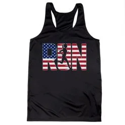 Women's Racerback Performance Tank Top - Run Girl USA -goneforarun Sales 2023 tr 41491 BLACK MAIN
