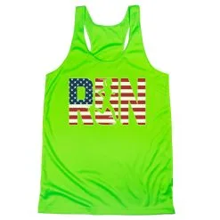 Women's Racerback Performance Tank Top - Run Girl USA -goneforarun Sales 2023 tr 41491 LIME MAIN
