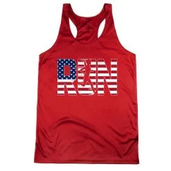 Women's Racerback Performance Tank Top - Run Girl USA -goneforarun Sales 2023 tr 41491 RED MAIN