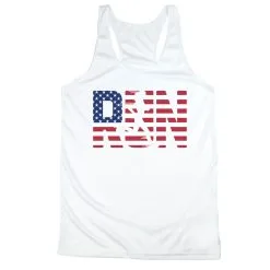 Women's Racerback Performance Tank Top - Run Girl USA -goneforarun Sales 2023 tr 41491 WHITE MAIN