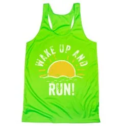 Women's Racerback Performance Tank Top - Wake Up And Run 17 Women's Racerback Performance Tank Top - Wake Up And Run -goneforarun Sales 2023 tr 41498 LIME MAIN