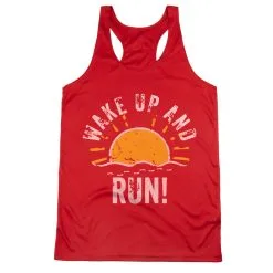 Women's Racerback Performance Tank Top - Wake Up And Run 19 Women's Racerback Performance Tank Top - Wake Up And Run -goneforarun Sales 2023 tr 41498 RED MAIN