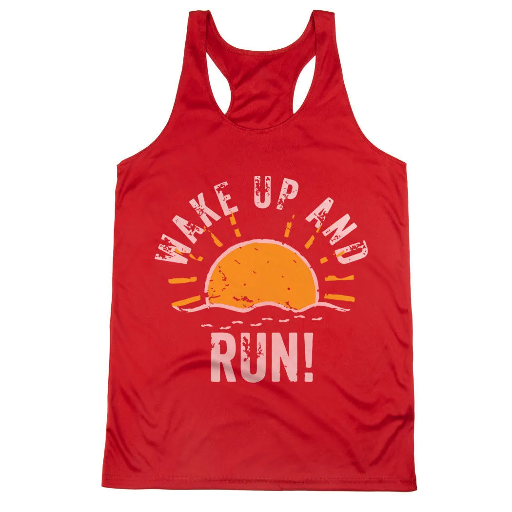 Women's Racerback Performance Tank Top - Wake Up And Run 11 Women's Racerback Performance Tank Top - Wake Up And Run - Image 9