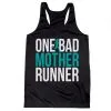 Women's Racerback Performance Tank Top - One Bad Mother Runner (Bold) -goneforarun Sales 2023 tr 41505 BLACK MAIN