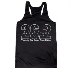 Women's Racerback Performance Tank Top - Marathoner 26.2 Miles 16 Women's Racerback Performance Tank Top - Marathoner 26.2 Miles -goneforarun Sales 2023 tr 41512 BLACK MAIN
