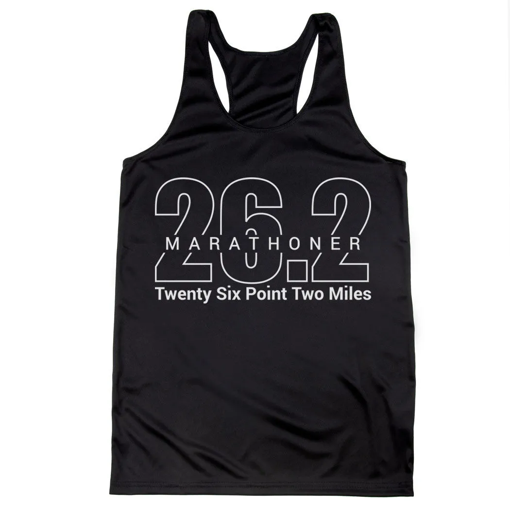 Women's Racerback Performance Tank Top - Marathoner 26.2 Miles 8 Women's Racerback Performance Tank Top - Marathoner 26.2 Miles - Image 6