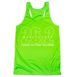 Women's Racerback Performance Tank Top - Marathoner 26.2 Miles 17 Women's Racerback Performance Tank Top - Marathoner 26.2 Miles -goneforarun Sales 2023 tr 41512 LIME MAIN