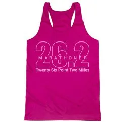 Women's Racerback Performance Tank Top - Marathoner 26.2 Miles 18 Women's Racerback Performance Tank Top - Marathoner 26.2 Miles -goneforarun Sales 2023 tr 41512 PINK MAIN