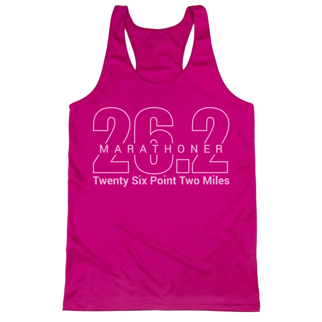 Women's Racerback Performance Tank Top - Marathoner 26.2 Miles 10 Women's Racerback Performance Tank Top - Marathoner 26.2 Miles - Image 8