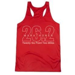Women's Racerback Performance Tank Top - Marathoner 26.2 Miles 19 Women's Racerback Performance Tank Top - Marathoner 26.2 Miles -goneforarun Sales 2023 tr 41512 RED MAIN