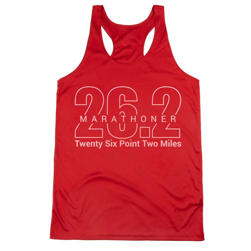 Women's Racerback Performance Tank Top - Marathoner 26.2 Miles 11 Women's Racerback Performance Tank Top - Marathoner 26.2 Miles - Image 9